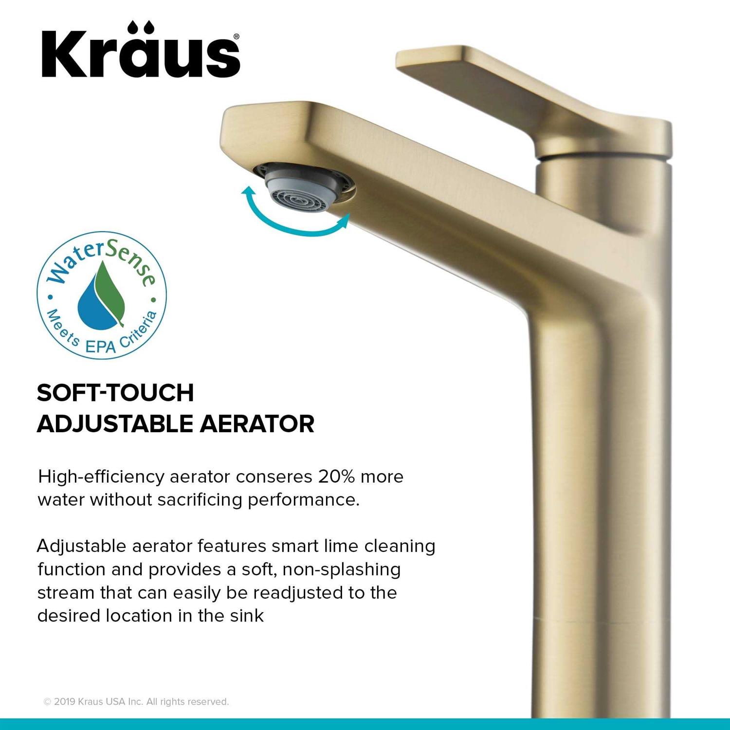 Kraus Indy Single Handle Vessel Bathroom Faucet - Image 3