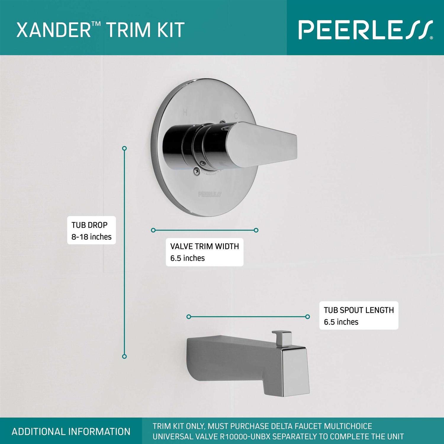 Peerless PTT14119-BL Tub Only Trim Kit - Image 3