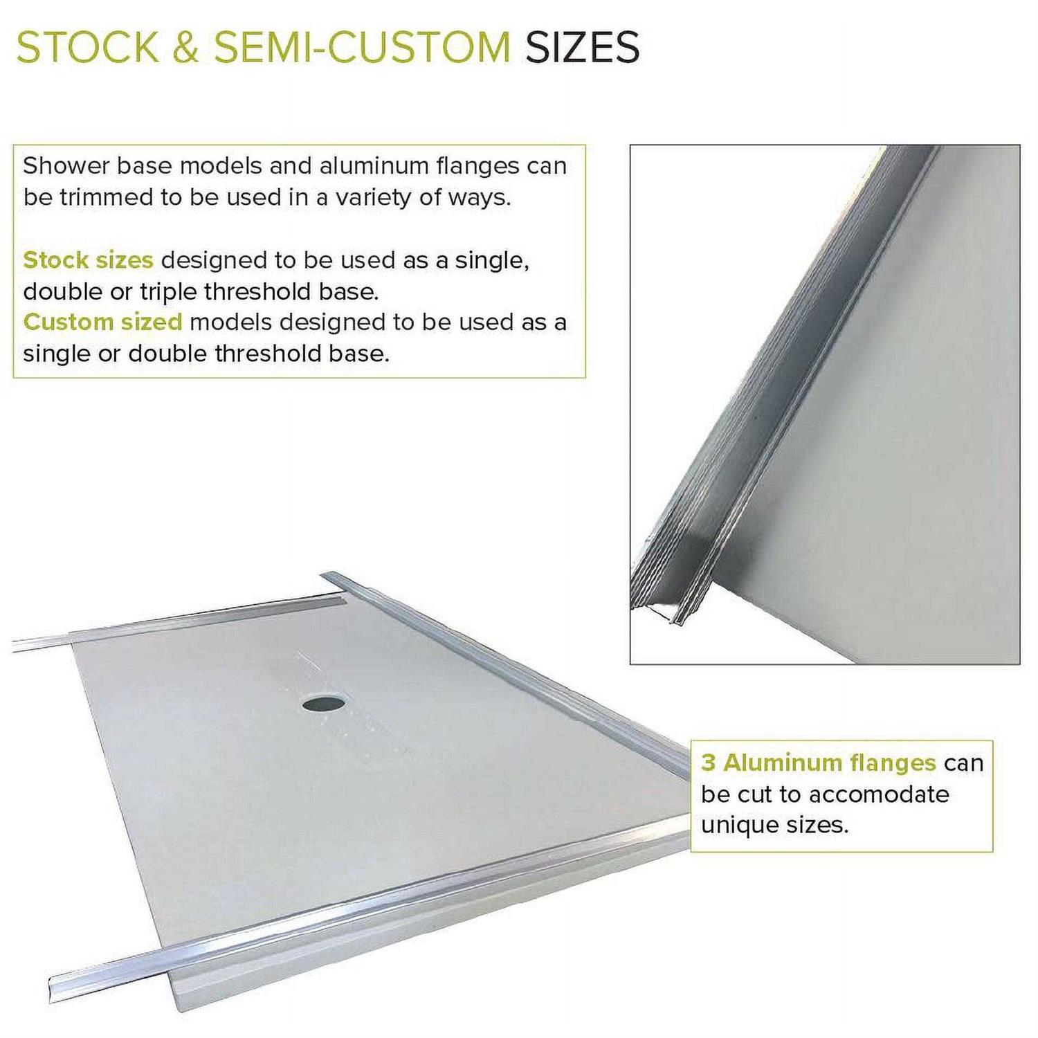 Transolid 63-in L x Zero Threshold Center Drain Shower Base TRS_FZS - Image 4