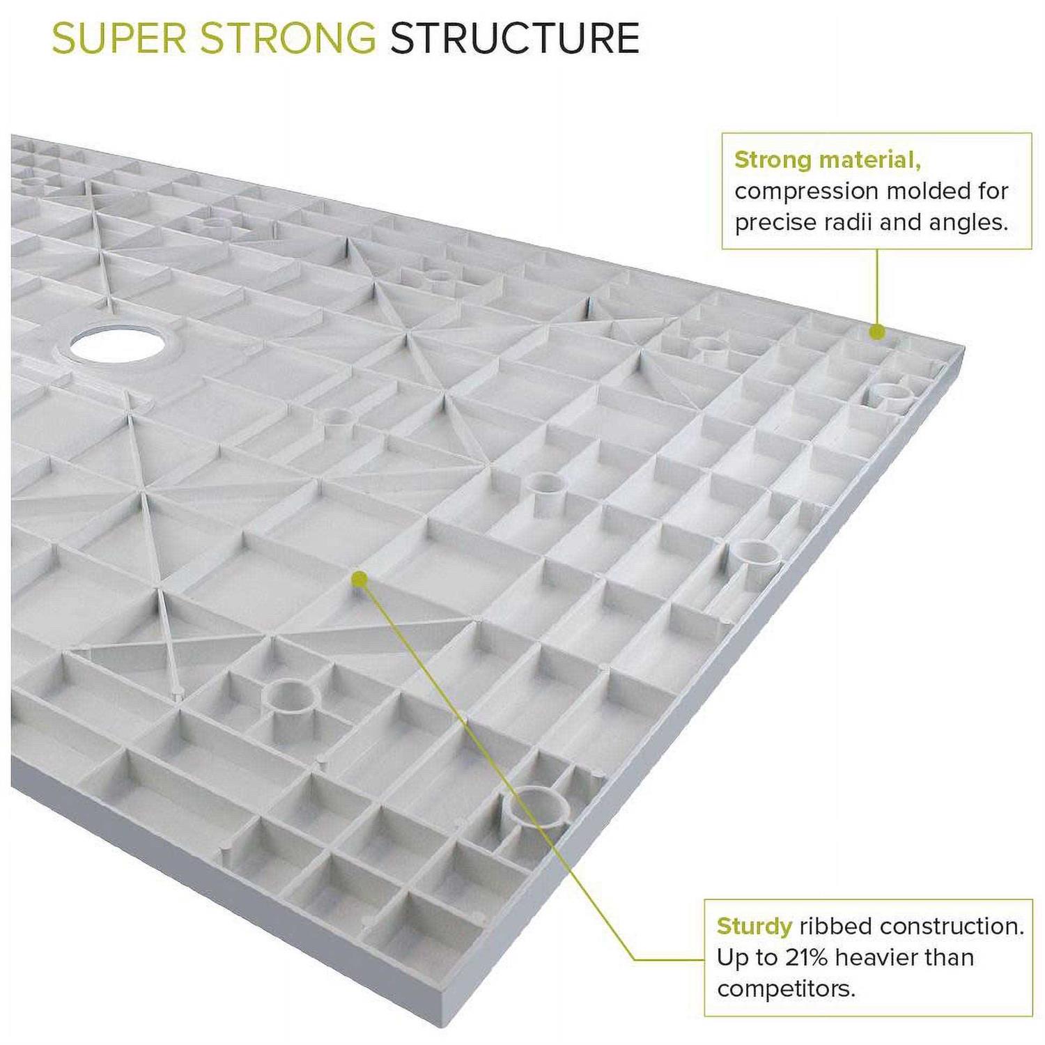 Transolid 63-in L x Zero Threshold Center Drain Shower Base TRS_FZS - Image 5