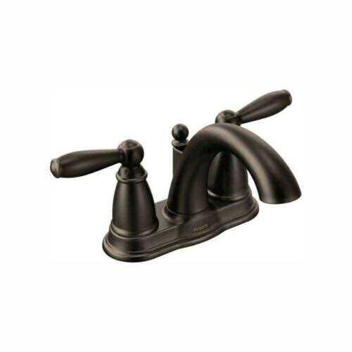 Moen Banbury Matte Black 2-Handle Low Arc Centerset Bathroom Faucet - Image 4
