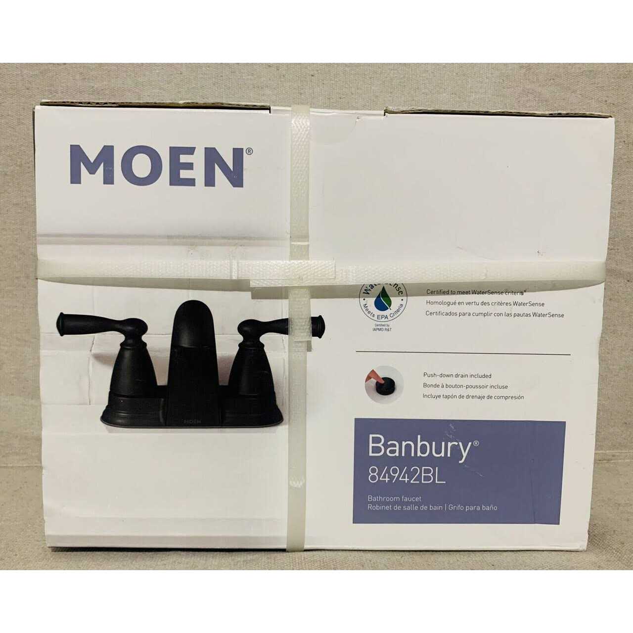Moen Banbury Matte Black 2-Handle Low Arc Centerset Bathroom Faucet - Image 5