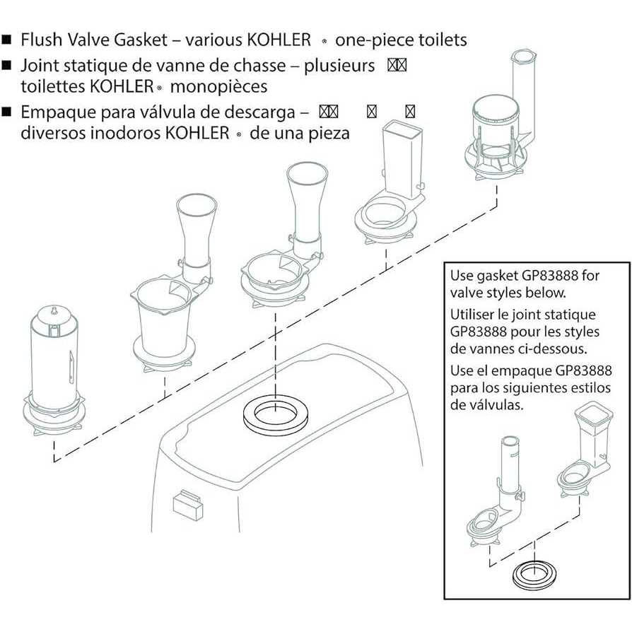 Kohler Flush Valve Gasket GP83996 - Image 4