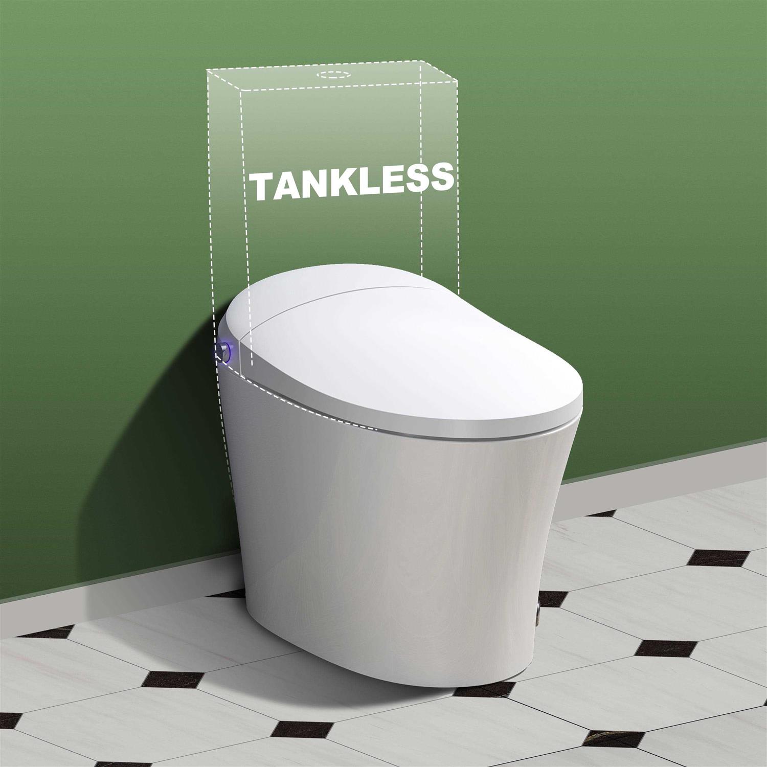 Horow Smart Toilet with Heated Seat Automatic Power Flush Tankless,Ceramic One Piece Toilets for Bathroom - Image 2