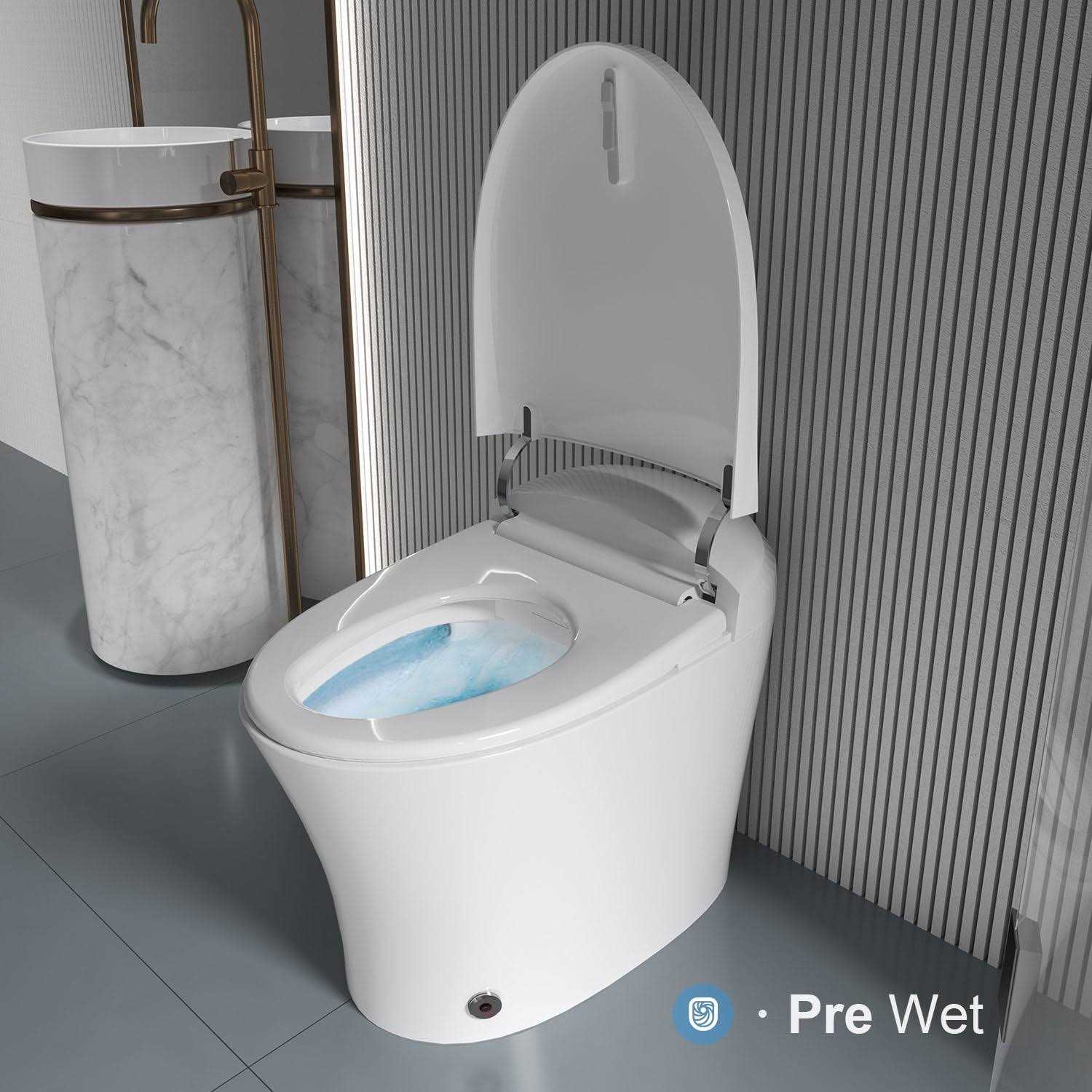 Horow Smart Toilet with Heated Seat Automatic Power Flush Tankless,Ceramic One Piece Toilets for Bathroom - Image 5