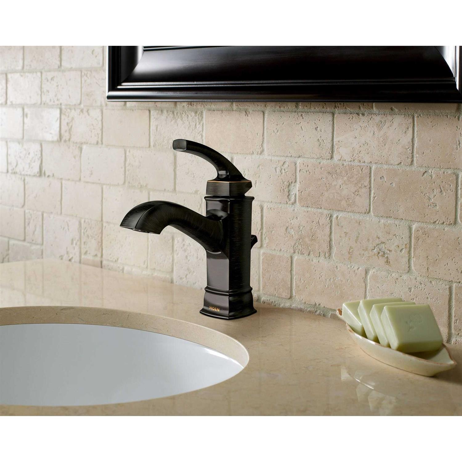 Moen Hensley Single Handle Single Hole Bathroom Faucet - Image 5