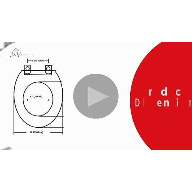 J&V Textiles Soft Round Toilet Seat With Easy Clean & Change Hinge - Image 3