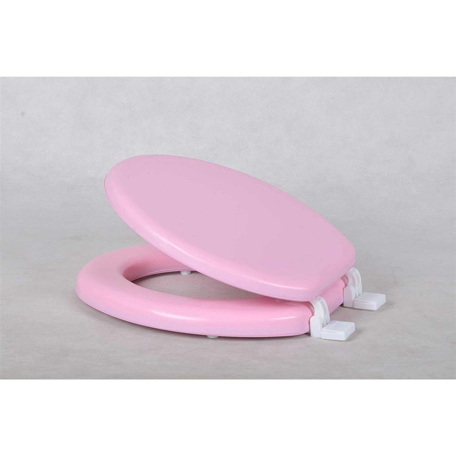 J&V Textiles Soft Round Toilet Seat With Easy Clean & Change Hinge - Image 4