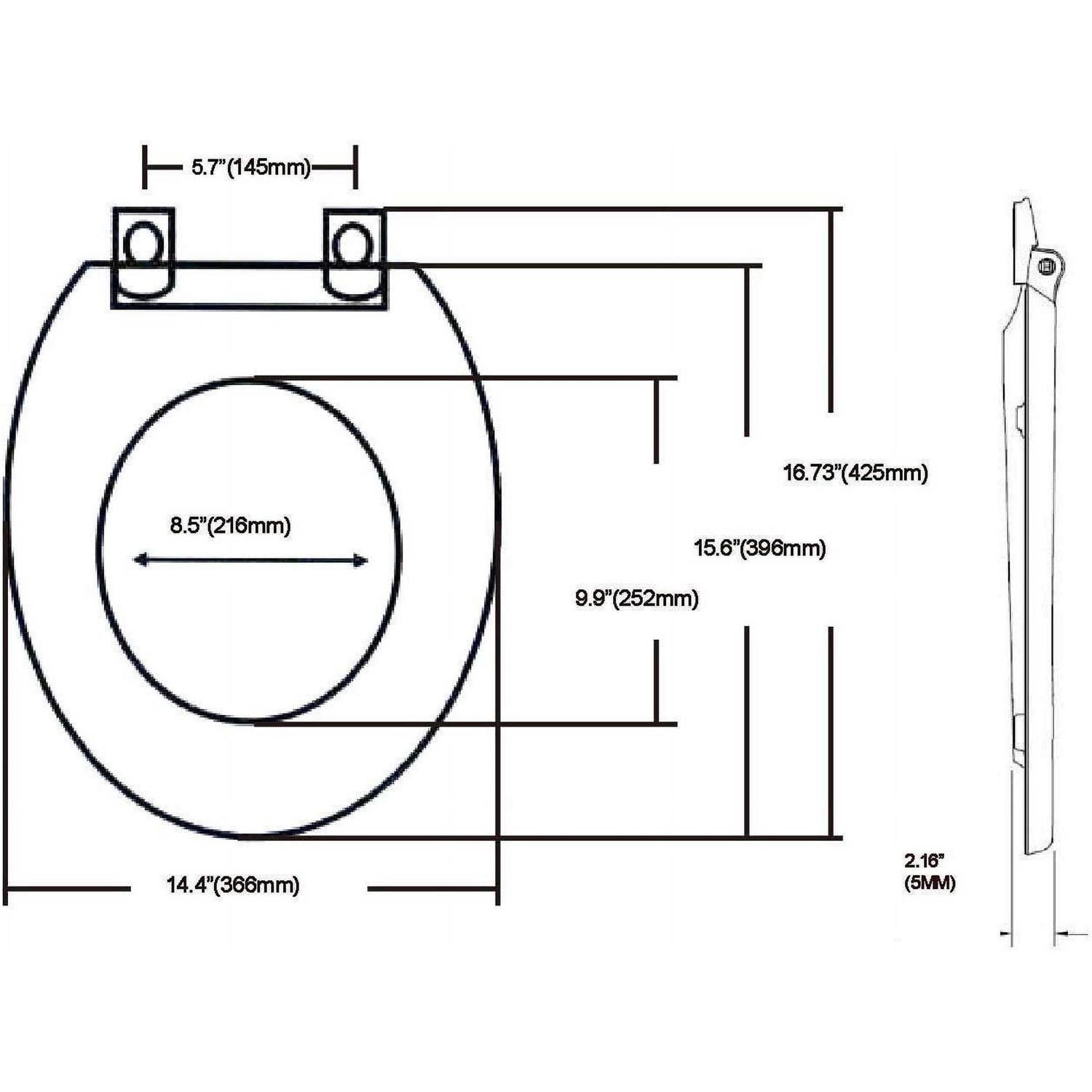 J&V Textiles Soft Round Toilet Seat With Easy Clean & Change Hinge - Image 5