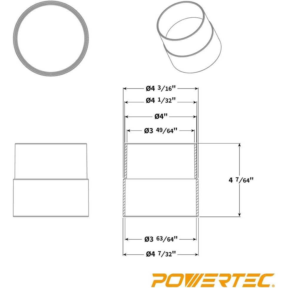 POWERTEC 70125 4-Inch PVC Pipe Hose Adapter - Image 3