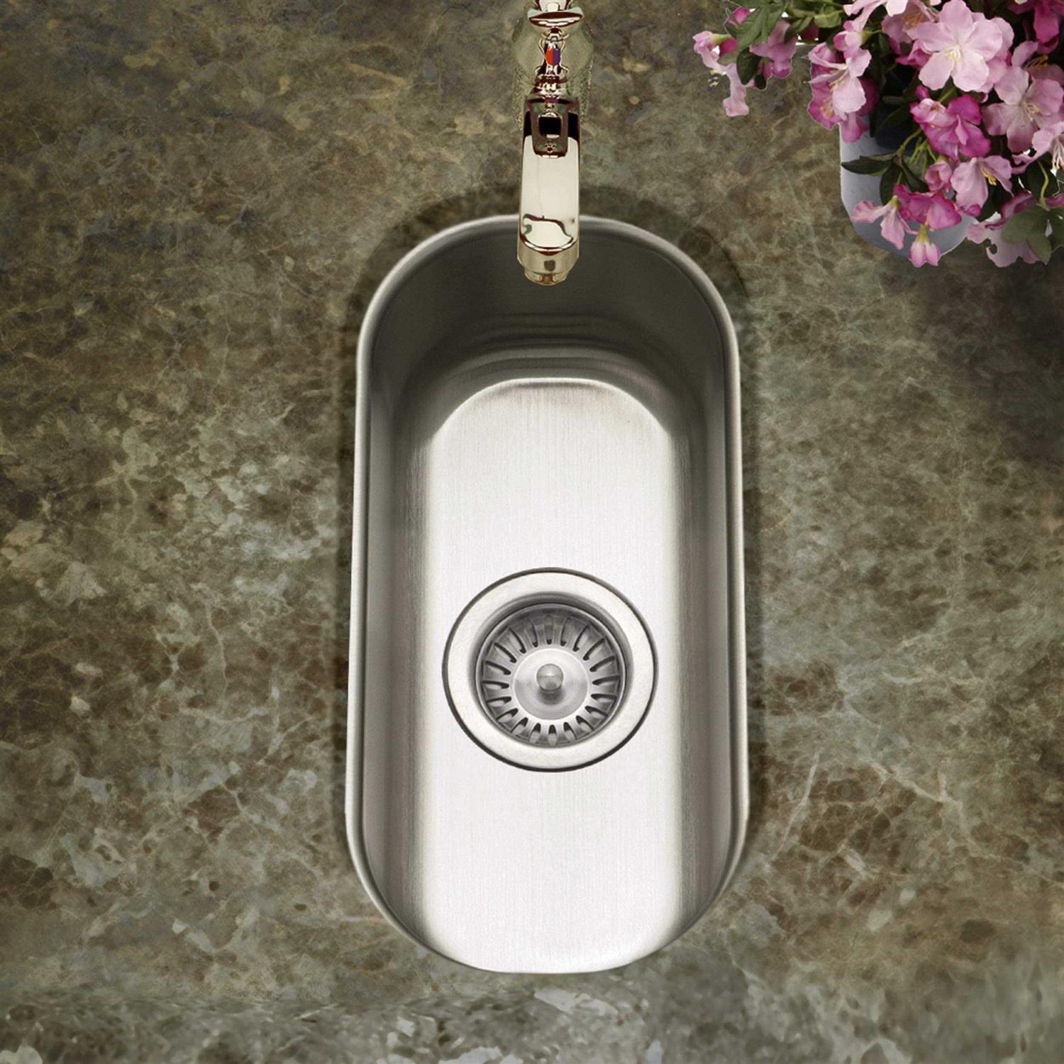 Houzer CS-1105-1 Club Series Undermount Stainless Steel Bar Prep Sink - Image 4