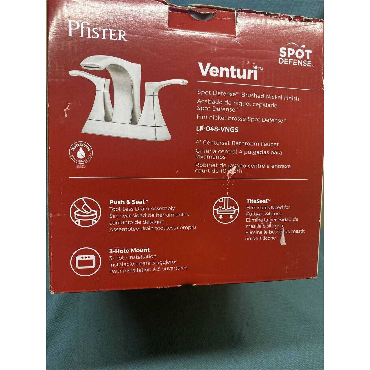 Pfister Venturi 4 in. Centerset 2-Handle Bathroom Faucet - Image 4