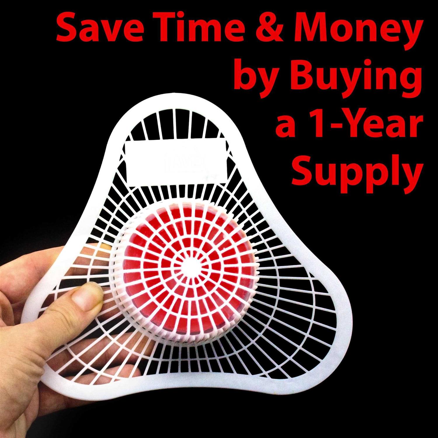 Long Lasting Urinal Screen and Deodorizer with Non-Para Block 12 Pk. Universal-Fit - Image 5