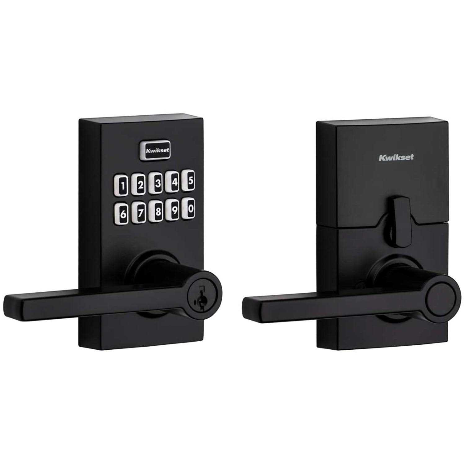Kwikset SmartCode Electronic Halifax Lever BLK - Image 4