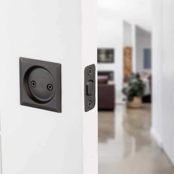 Kwikset Square Pocket Door Passage Lock 334SQT - Image 5