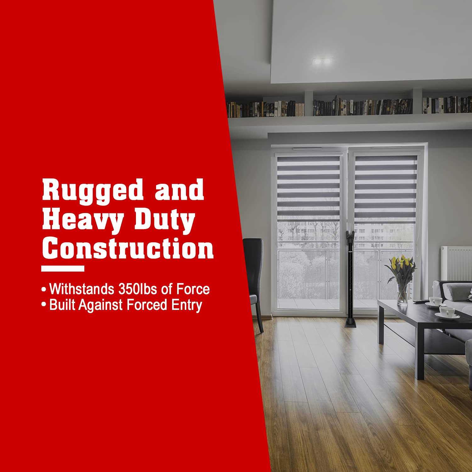 Securityman 2-in-1 Door Security Bar & Sliding Patio Door Security Bar - Image 5